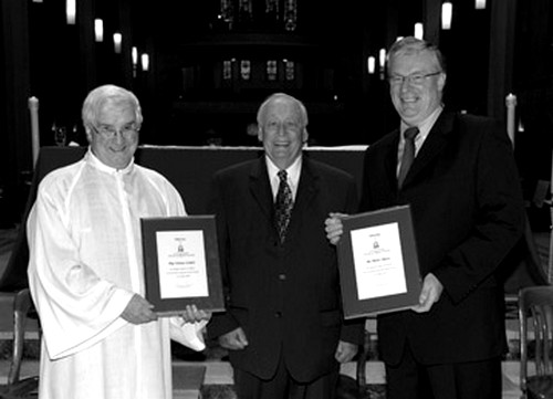 Mgr Georges Cloutier, M. Louis Faucher et Me Michel Joncas
